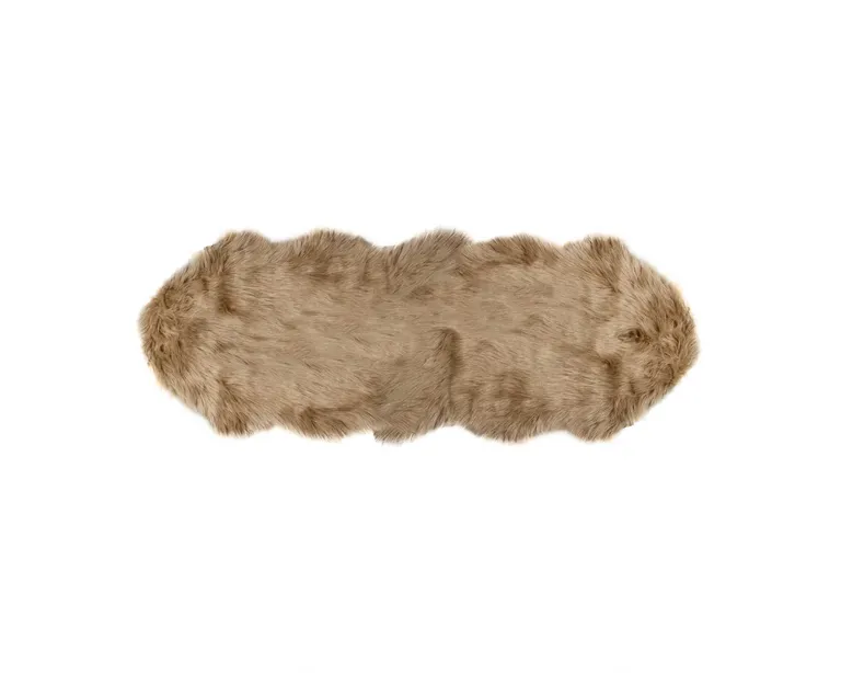 Tan Faux Sheepskin - Rug Photo 1