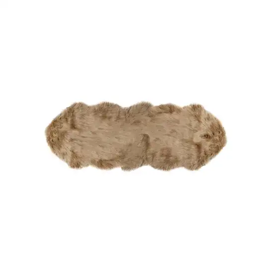 Tan Faux Sheepskin - Rug Photo 1