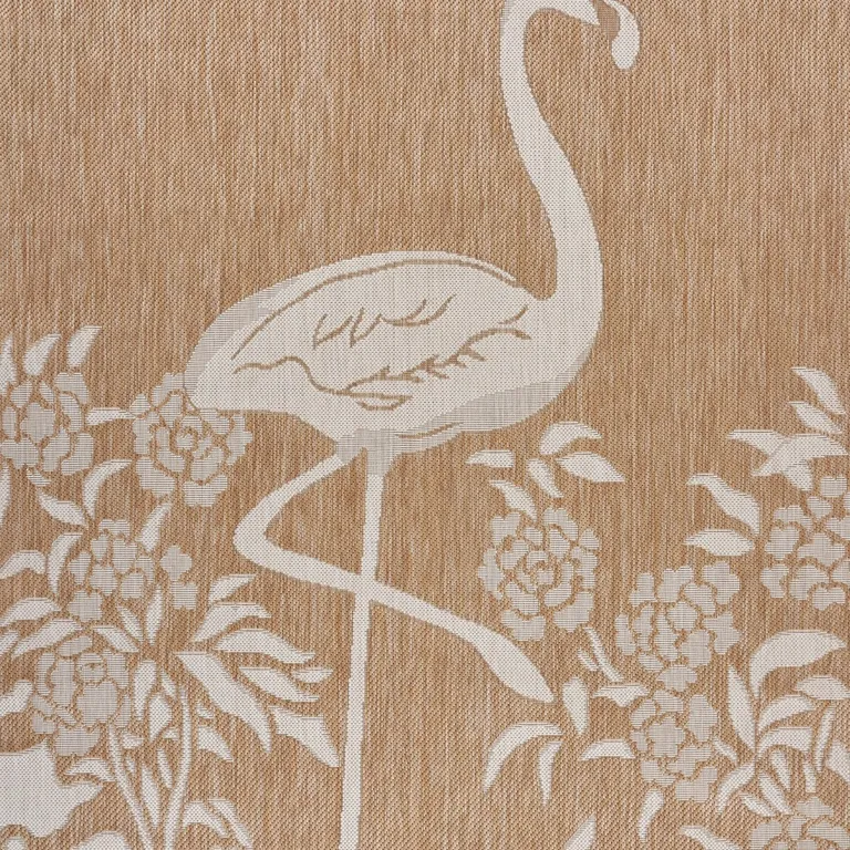 Tan Flamingo Indoor Outdoor Scatter Rug Photo 2