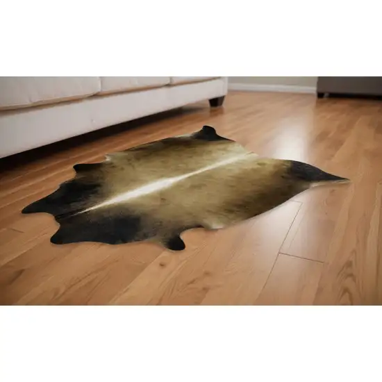 Tan Genuine Cowhide Hand Knotted Area Rug Photo 2