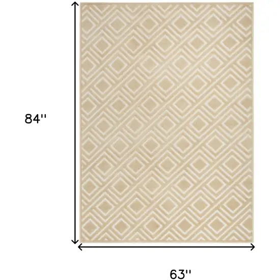 Tan Geometric Area Rug Photo 3