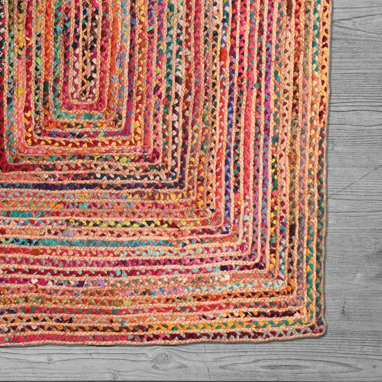 Tan Geometric Hand Braided Area Rug Photo 4