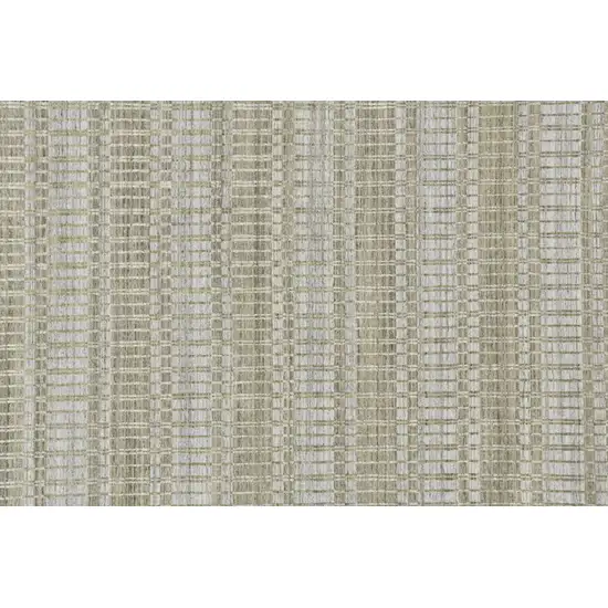 Tan Gray And Silver Striped Hand Woven Area Rug Photo 9