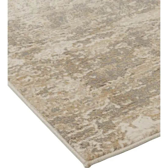 Tan Ivory And Brown Abstract Area Rug Photo 3