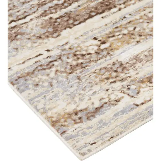 Tan Ivory And Brown Abstract Area Rug Photo 4