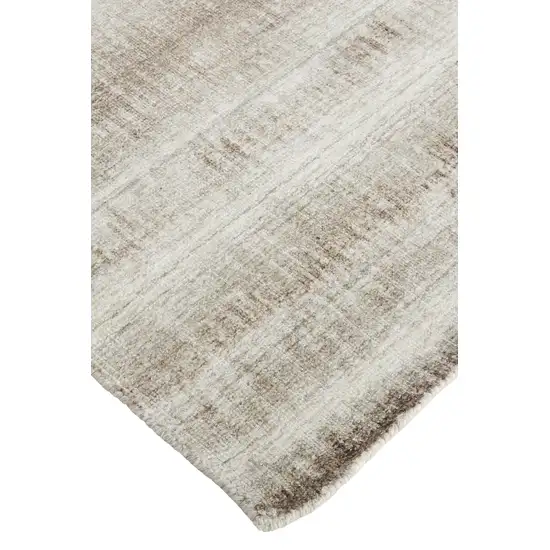 Tan Ivory And Brown Abstract Hand Woven Area Rug Photo 7