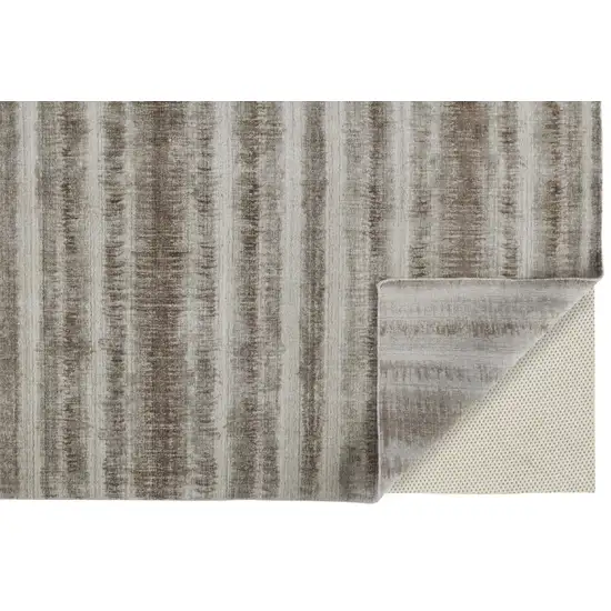 Tan Ivory And Brown Abstract Hand Woven Area Rug Photo 3