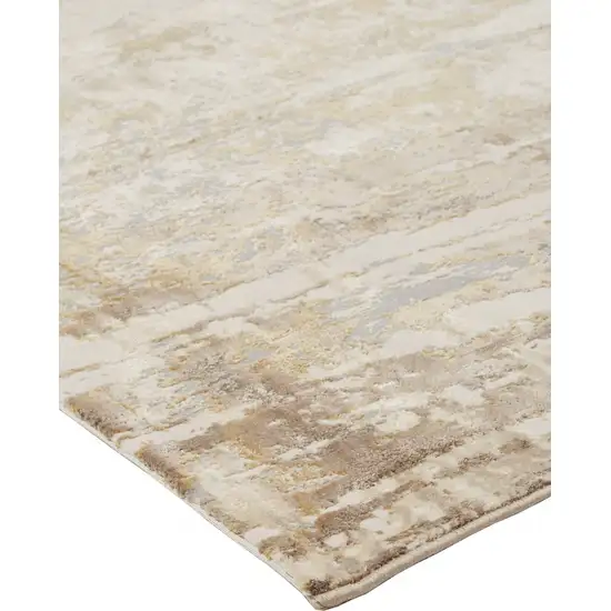 Tan Ivory And Gray Abstract Area Rug Photo 6