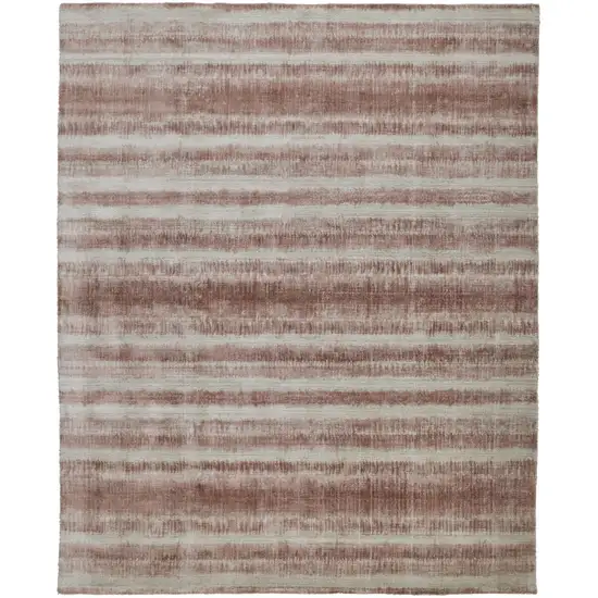 Tan Ivory And Pink Abstract Hand Woven Area Rug Photo 1