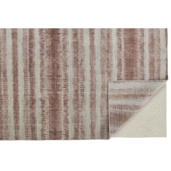 Tan Ivory And Pink Abstract Hand Woven Area Rug Photo 2