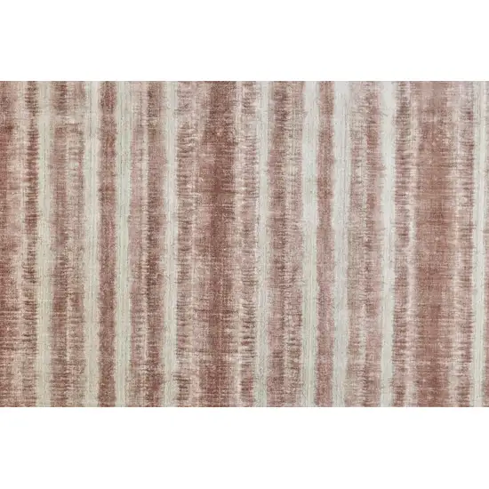 Tan Ivory And Pink Abstract Hand Woven Area Rug Photo 7