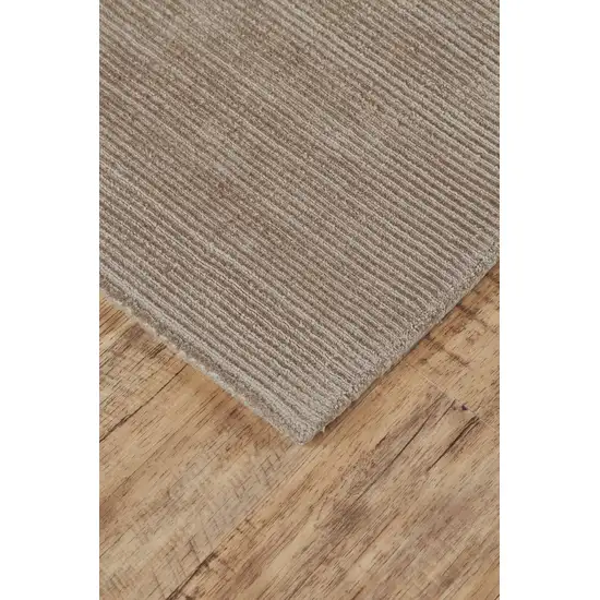 Tan Ivory And Taupe Hand Woven Area Rug Photo 4