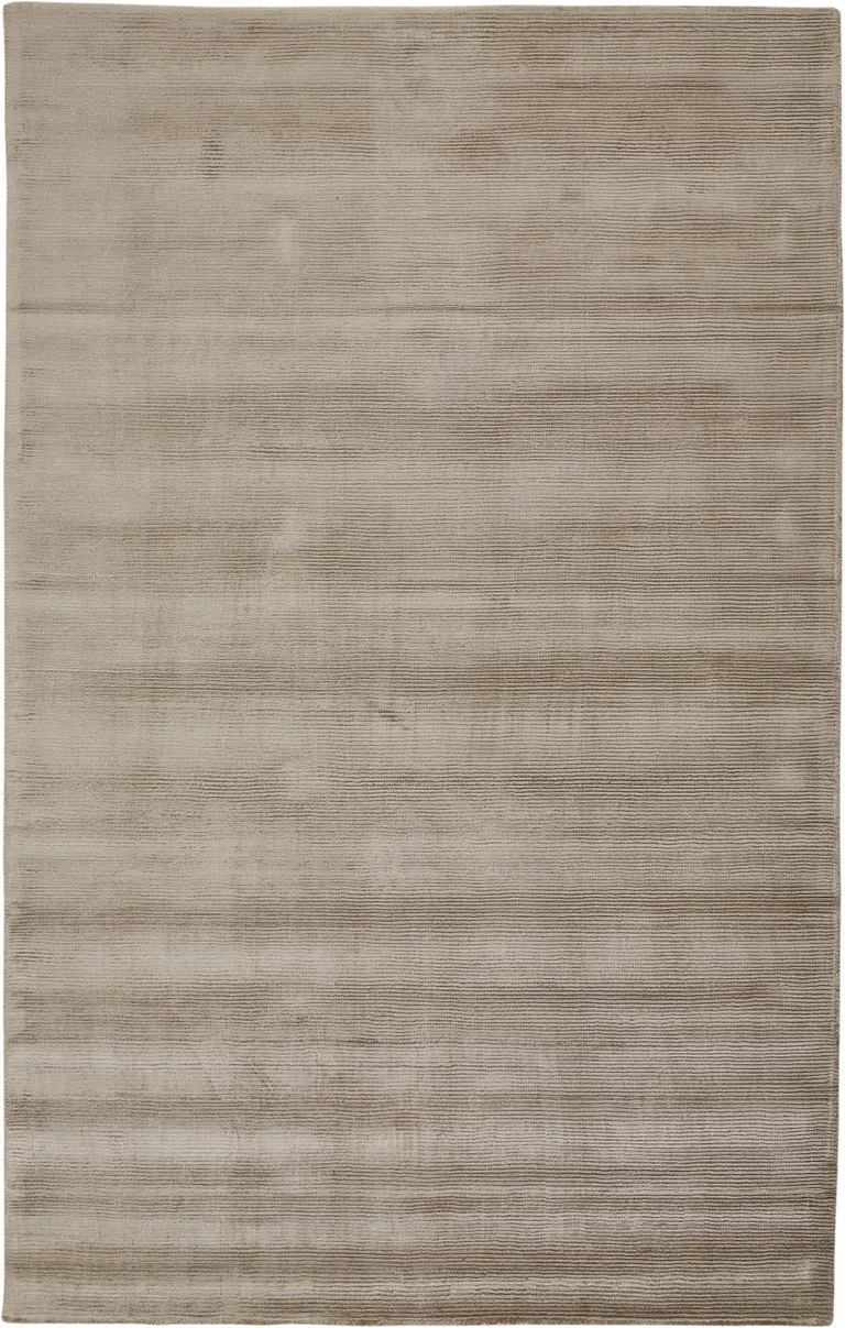 Tan Ivory And Taupe Hand Woven Area Rug Photo 1