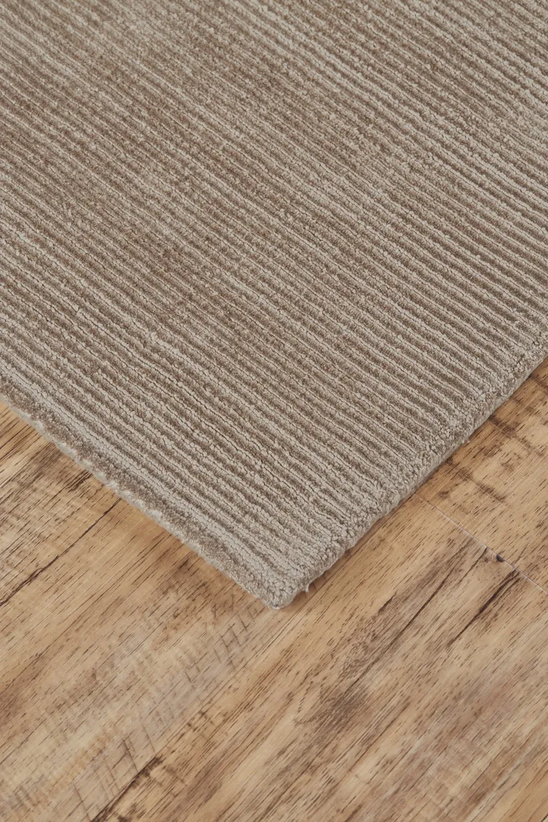 Tan Ivory And Taupe Hand Woven Area Rug Photo 4