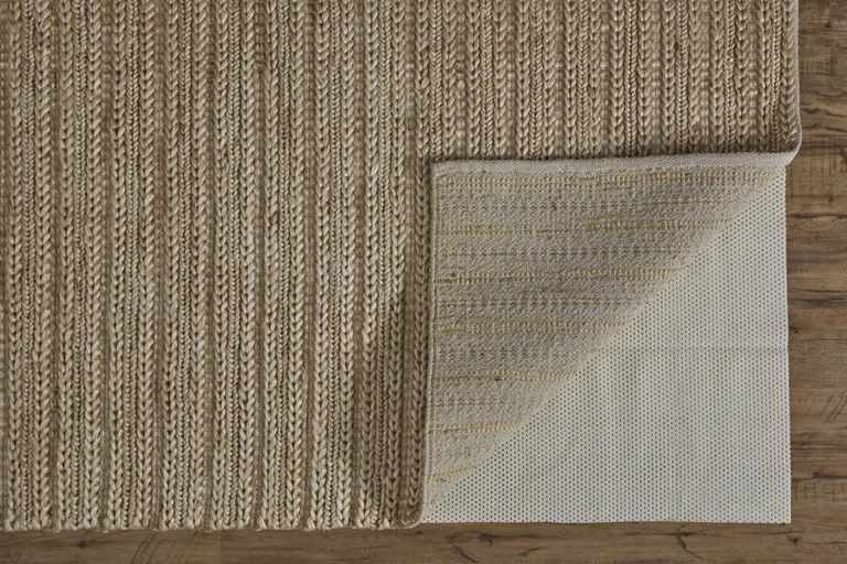 Tan Ivory And Taupe Hand Woven Area Rug Photo 3