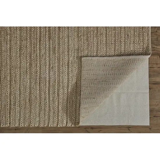 Tan Ivory And Taupe Hand Woven Area Rug Photo 3