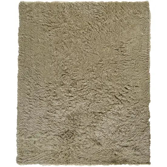 Tan Shag Hand Tufted Area Rug Photo 2