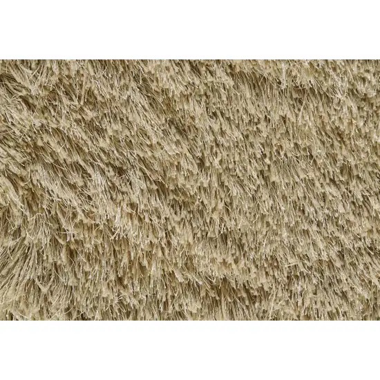 Tan Shag Hand Tufted Area Rug Photo 8