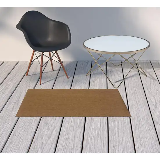 Tan Stain Resistant Indoor Outdoor Area Rug Photo 2