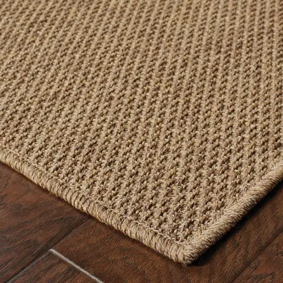 Tan Stain Resistant Indoor Outdoor Area Rug Photo 2