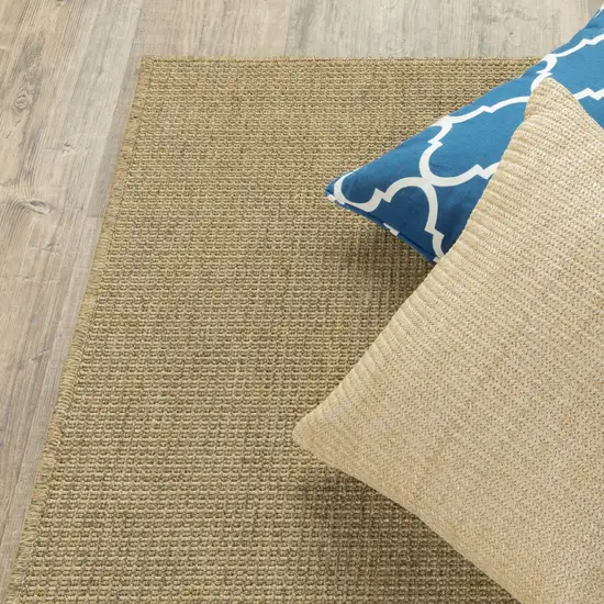 Tan Stain Resistant Indoor Outdoor Area Rug Photo 6