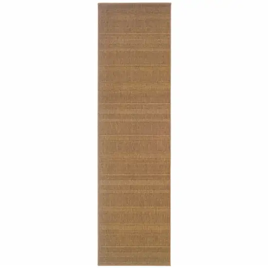 Tan Stain Resistant Indoor Outdoor Area Rug Photo 1