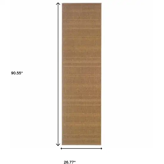 Tan Stain Resistant Indoor Outdoor Area Rug Photo 4