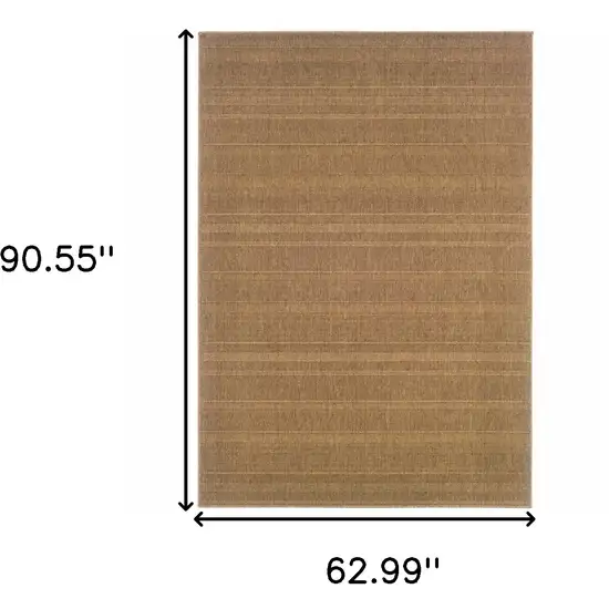 Tan Stain Resistant Indoor Outdoor Area Rug Photo 5