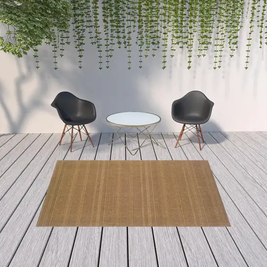 Tan Stain Resistant Indoor Outdoor Area Rug Photo 2