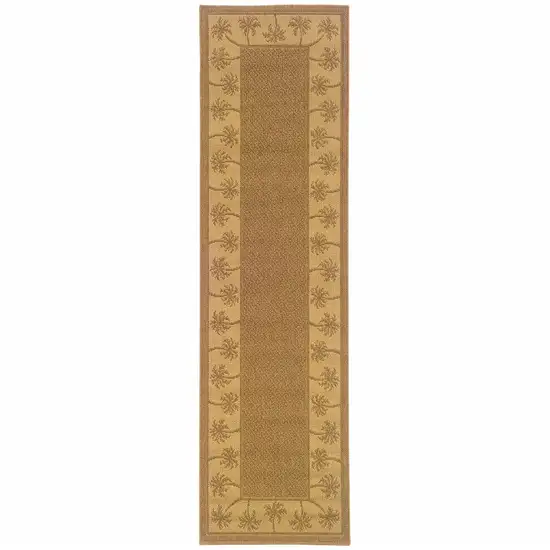 Tan Stain Resistant Indoor Outdoor Area Rug Photo 1