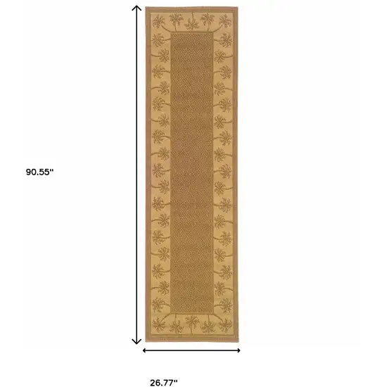 Tan Stain Resistant Indoor Outdoor Area Rug Photo 5