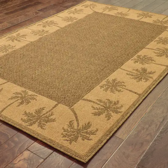 Tan Stain Resistant Indoor Outdoor Area Rug Photo 4