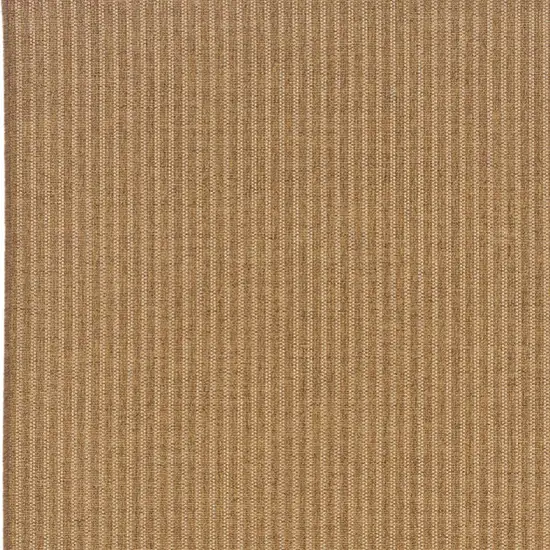 Tan Striped Stain Resistant Indoor Outdoor Area Rug Photo 3