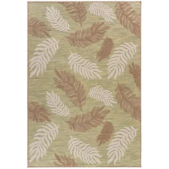 Green And Ivory Indoor Outdoor Area Rug Photo 2