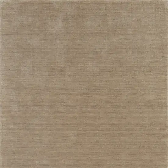 Tan Wool Hand Woven Area Rug Photo 6