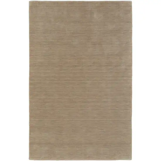 Tan Wool Hand Woven Area Rug Photo 4