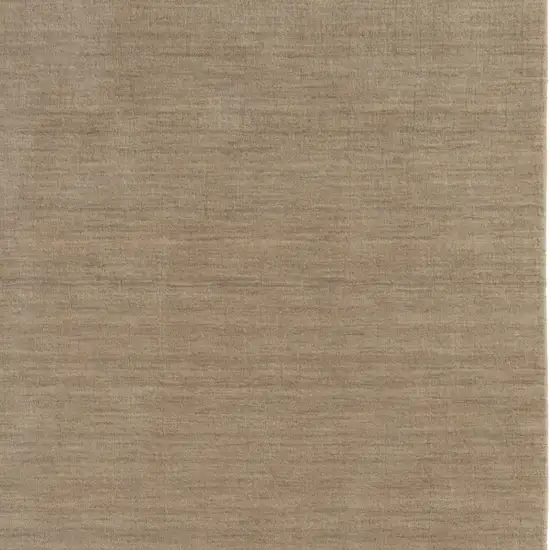 Tan Wool Hand Woven Area Rug Photo 6