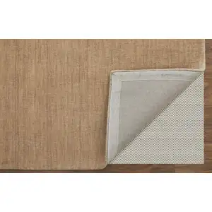 Photo of Tan Wool Hand Woven Area Rug