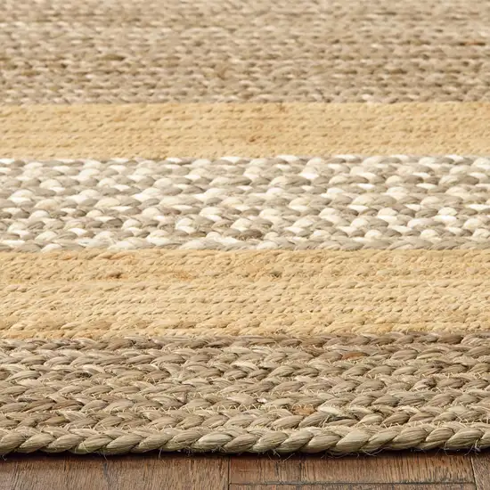 Tan and Beige Bordered Area Rug Photo 6