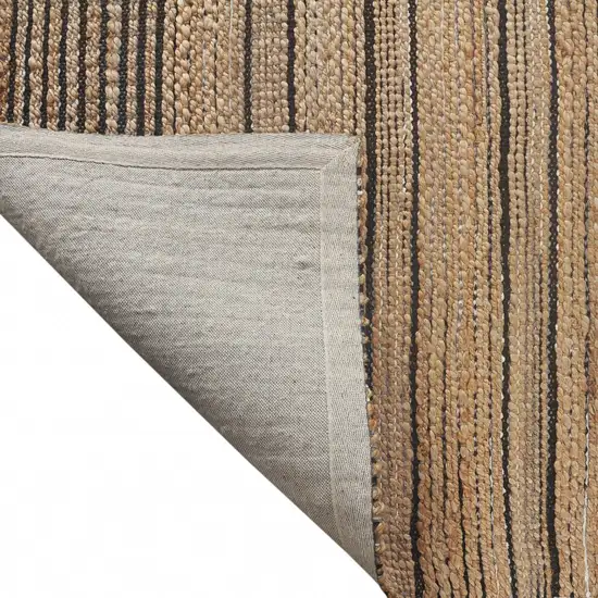 Tan and Black Eclectic Striped Area Rug Photo 3