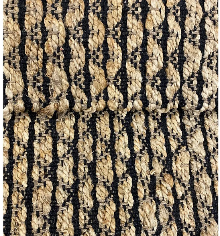 Tan and Black Ornate Geometric Area Rug Photo 5