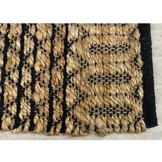 Tan and Black Ornate Geometric Area Rug Photo 3