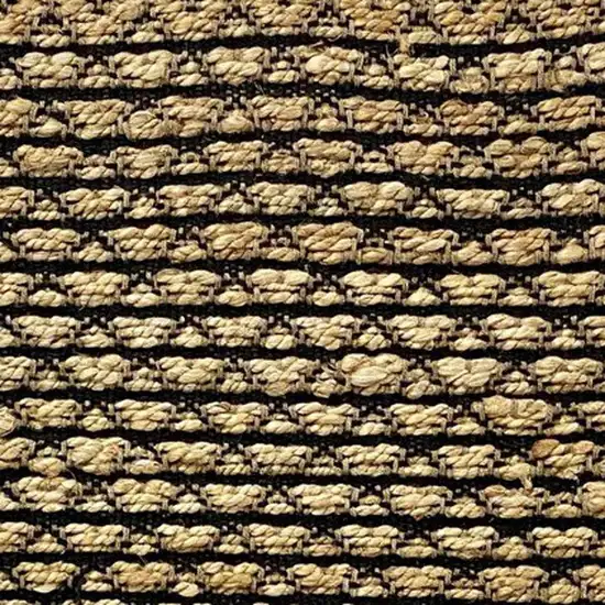 Tan and Black Hand Woven Area Rug Photo 9