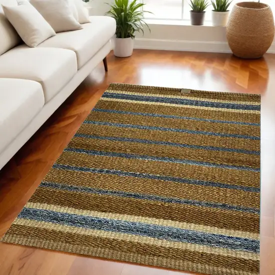 Tan and Ivory Hand Woven Area Rug Photo 1