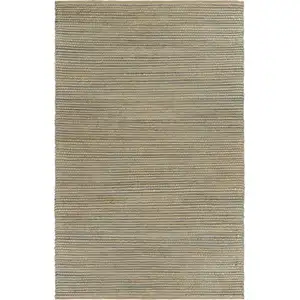 Photo of Tan and Blue Undertone Striated Area Rug