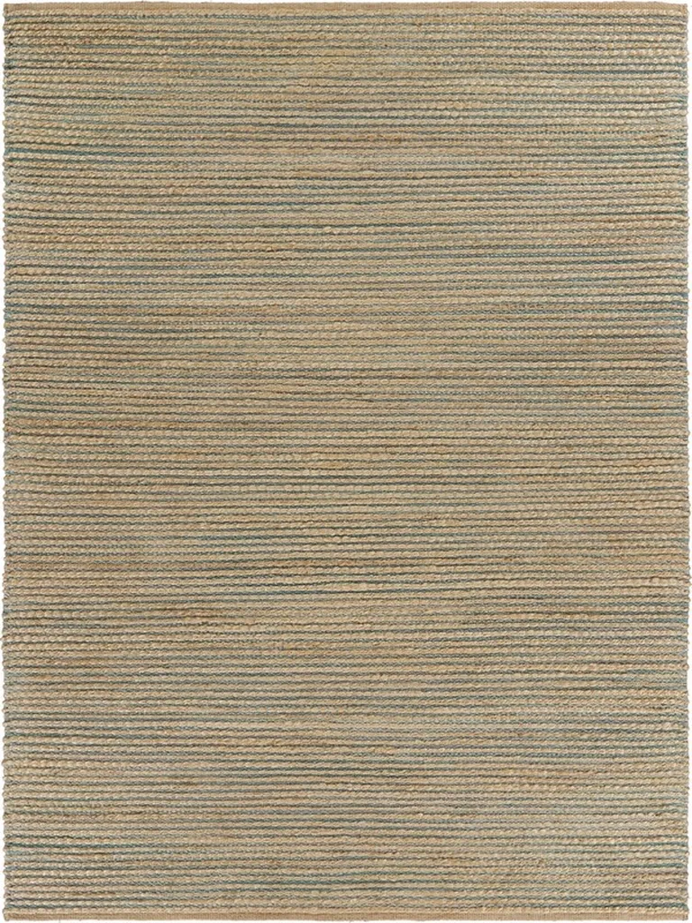 Tan and Blue Undertone Striated Area Rug Photo 3