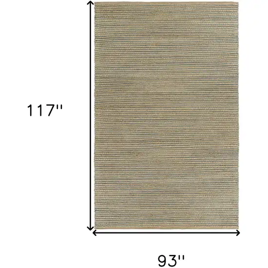 Tan and Blue Undertone Striated Area Rug Photo 9