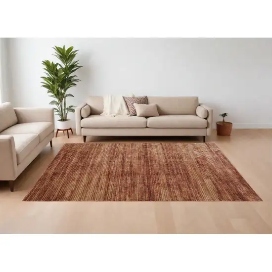 Tan and Brown Power Loom Area Rug Photo 1