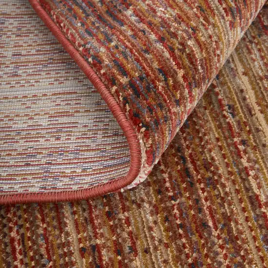 Tan and Brown Power Loom Area Rug Photo 9