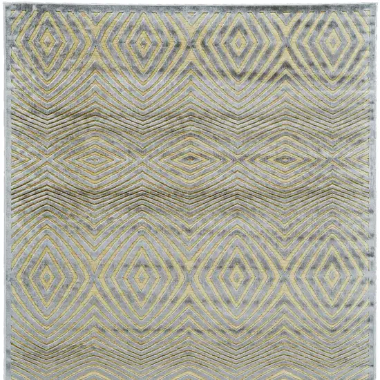 Tan and Gray Abstract Power Loom Area Rug Photo 5